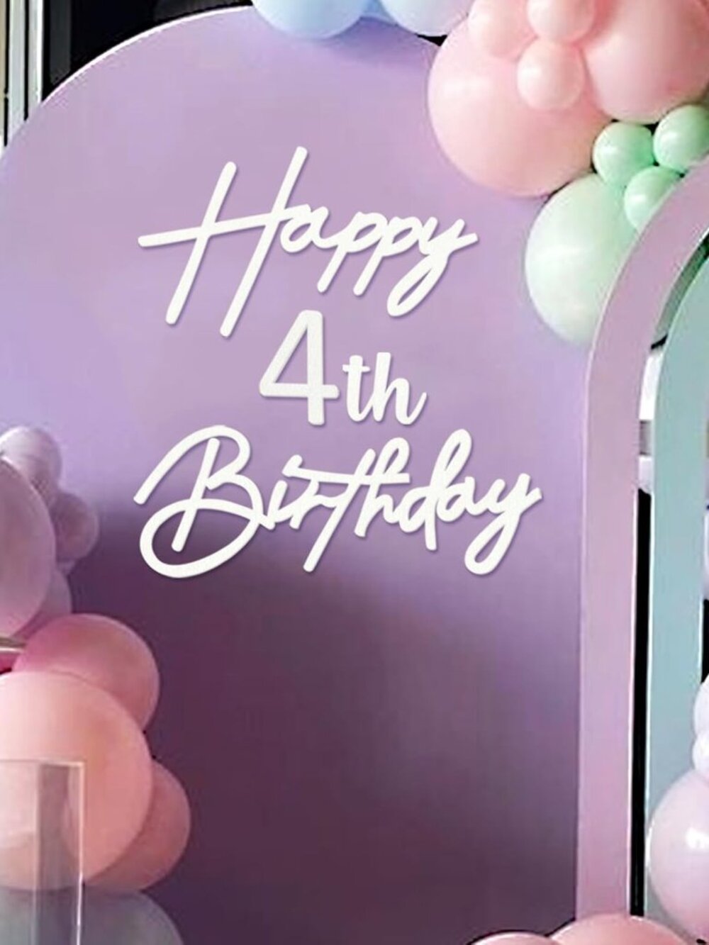Happy Birthday with 0-9 Numbers Sign for Backdrop - Felt Custom Age Happy Birthd